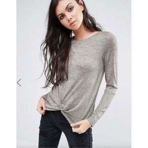 ASOS Noisy May silvery metallic top